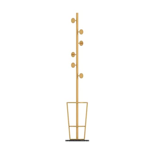 Elegante perchero moderno con 6 ganchos y base de mármol, elegante soporte para paraguas para abrigos, sombreros y ropa, elegante solución de almacenamiento para entrada, dormitorio y decoración del