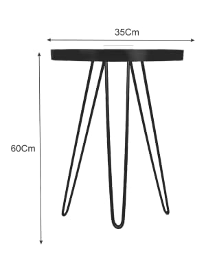 Mesinha/lateral De Ferro Para Sala Preta Conjunto 2 Un.