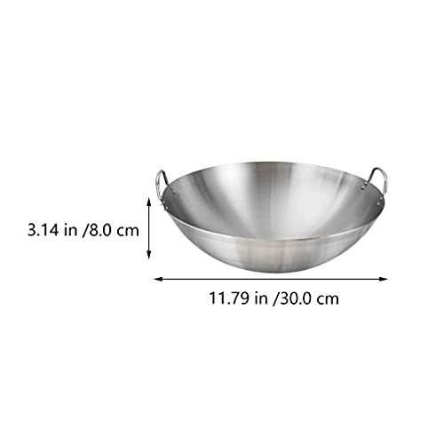 Wok de Acero Inoxidable 30 cm con Mango Doble miniatura 4