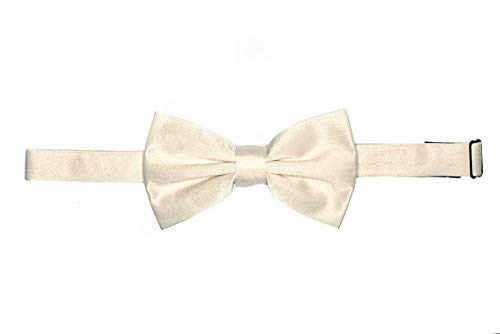 Men's Premium Solid Vest - NeckTie – Bow Tie - Pocket Square 4 Piece Set for Suits & Tuxedos (Ivory, XL)4