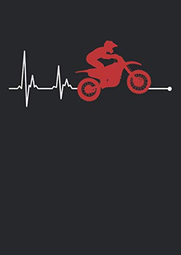 Notizbuch A4 liniert mit Softcover Design: Crossbike Enduro Motorradfahrer...