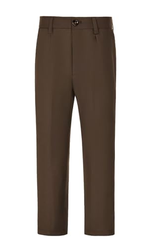 Boys Dress Pants Flat Front School Uniform Pants for Boys Toddler Kids Formal Boy’s Suit Pants