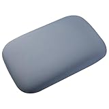 Almohada para siesta de 15 x 10 x 4, almohada pequeña de espuma viscoelástica, suave, portátil, de seda refrescante, para viajes, extraíble y lavable, para oficina, coche, viajes, dormir, gris