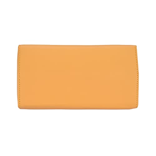 Image of essart Premium Leather 3 Slot Watch Roll Watch Storage Box Premium Timepiece Organizer Box Compact Travel Watch Organizer Secure Watch Holder with Mustard Colour