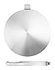 QWORK 9.45" Stainless Steel Induction Heat Diffuser Plate with Handle - Even Heat Distribution Design for Gas, Glass Cooktop & Induction Cooker, Compatible with Various Cookware #1