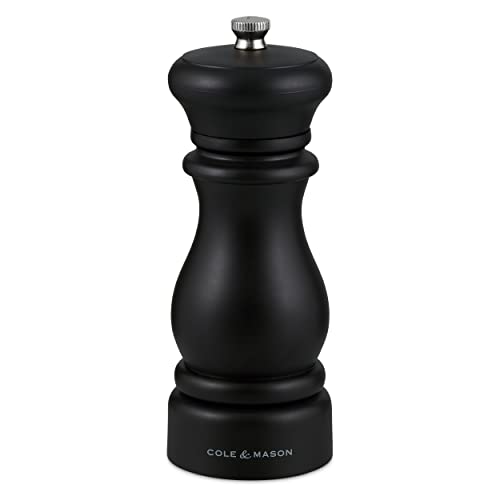 Cole & Mason Southwold Black & White Salt and Pepper Mill Set, Adjustable Grind, ABS Plastic, 165mm, Gift Set, Includes 2 x Salt and Pepper Grinders - Image 4
