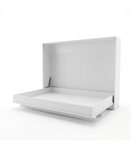 MUEMUE Cama abatible Horizontal Blanca 135x200cm
