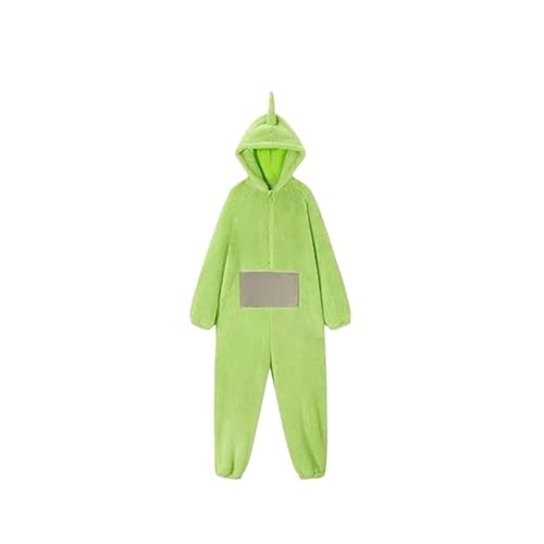 cutecool Pigiama Donna Invernale Teletubbies Adulto Onesie Pigiama Unisex Animale One-Piece Costume Cosplay Homewear Sleepwear Party-Verde-M…