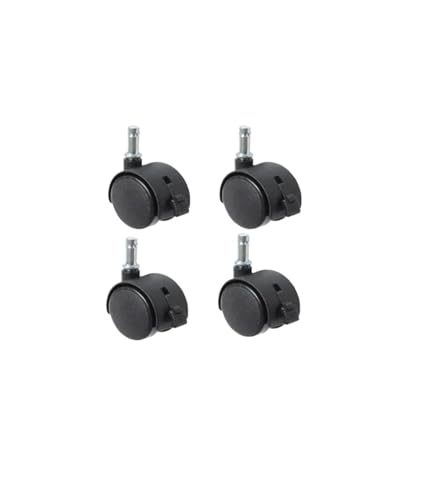 4 Pieces/lot 1 inch Small Wheel Nylon Rod Universal Caster with Brake Furniture Plastic