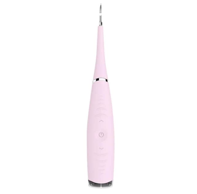 Ultrasonic Tooth Cleaner Tooth Cleaner Intelligent High-Frequency Vibration Water Flosser for Teeth Remove Stains on Tooth Surfaces (PINK)
