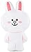 Jay Franco Line Friends Brown & Friends Cony Shaped Decorative Pillow - Super Soft Throw Plush Pillow - Measures 17 Inches (Official Line Friends Product)