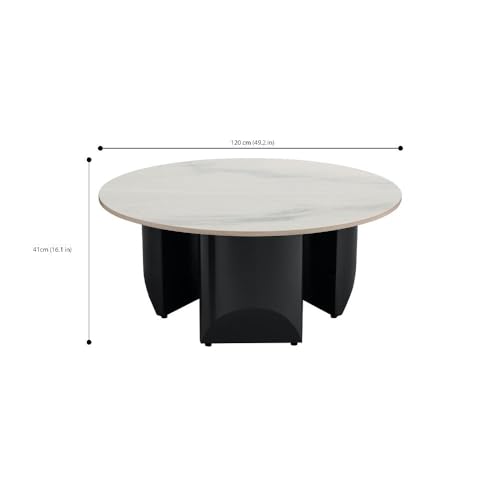 Image of Wakefit Center Table | 1 Yr Warranty | Coffee Table for Living Room Wooden, Tea Table for Living Room Wooden, Sofa Table, Free Installation from Brand, Modern Multi-Functional & Wobble-Free(Kopi)