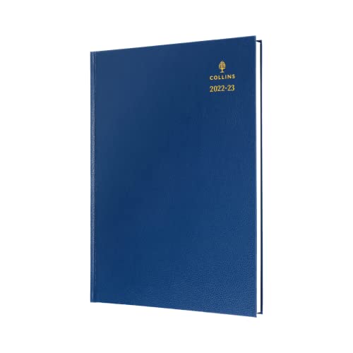 Collins Standard Desk A4 Week To View Mid Year (Appts) FSC MIX Academic 2022-23 Diary, Blue (40M.60-2223)