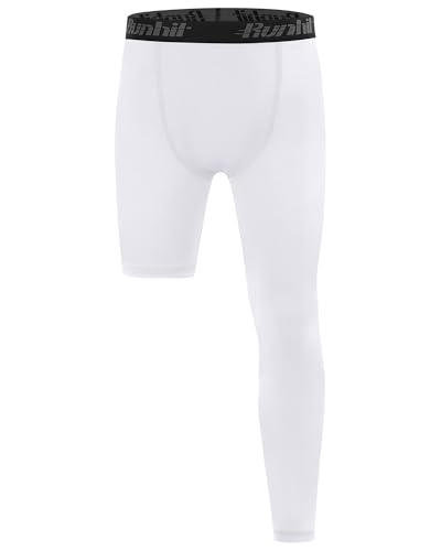 Runhit Boys Basketball One Leg Compression Tights Youth