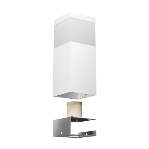 Poste Balizador Luminária de Jardim Externo 20CM E27 + LED MF401 (Branco (Branco Quente))