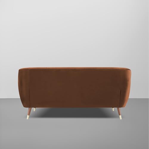 Image of Casaliving Anyse 3 Seater Sofa Set for Living Room (Brown Colour Premium Fabric) Premium Fabric Sofa