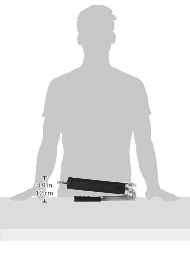 Hilka 84800400 Manual Grease Gun 500 cc Capacity, Silver/Blue, 500cc