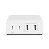 Belkin Chargeur USB GaN (108 W) pour plusieurs appareils, 2 ports USB-C et USB-A, station de recharge rapide pour MacBook, iPhone, Pro, Max, mini, iPad Pro, Air, Galaxy, etc.