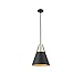 Millennium Lighting Annos 1 Light Pendant Fixture in Matte Black Modern Gold