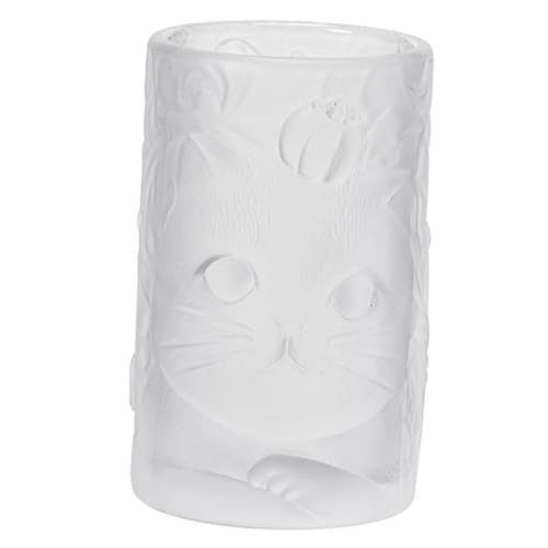 ZUNOXAZ 可愛い猫柄透明ガラスカクテルグラス 飲料用ウォーターグラス 家用デコレーション食器 パーティーや誕生日にな飲み物用カップ