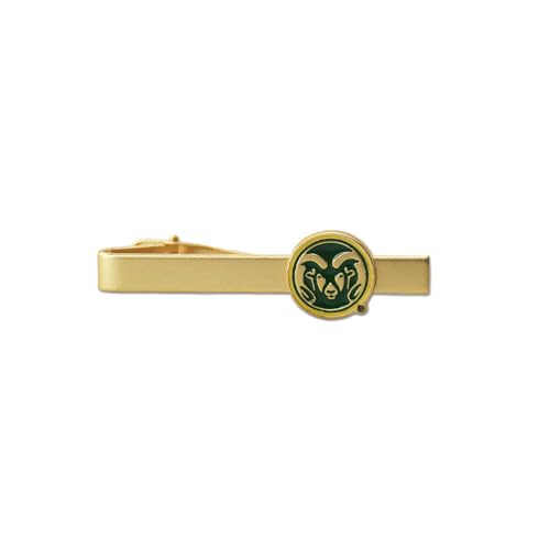 Barra de corbata de oro de Colorado State NCAA con acabado elegante para trajes