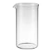 Bruntmor Spare Carafe for French Press, 34 oz French Press replacement Glass, Fire hardened Borosilicate Beaker, 34 ounce
