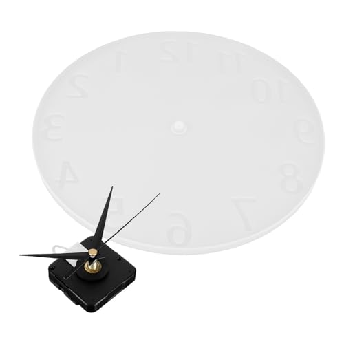 Moldes para resina de reloj PLAFOPE con números arábigos para manualidades de pared 2