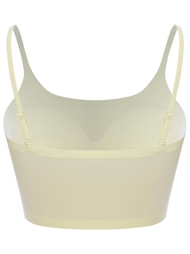 YEAHDOR Kids Girls Seamless Training Bra with Spaghetti Straps Padded Sport Bra Camisole Vest Underwear4