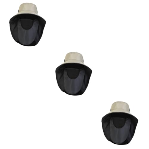 Chapeau de pêche beige Healeved en coton et polyester avec visière à grand bord pour homme