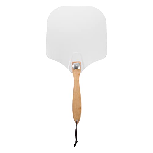 FUNOMOCYA Stainless Steel Pizza Peel with Wood Handle Foldable Pizza Spatula for Easy Storage for Baking and Pastries Oven Outdoor Settings