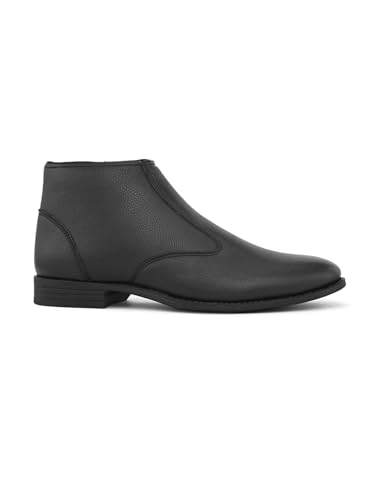 Image of FENTACIA Men's Faux Leather Formal Ankle Chelsea Boots