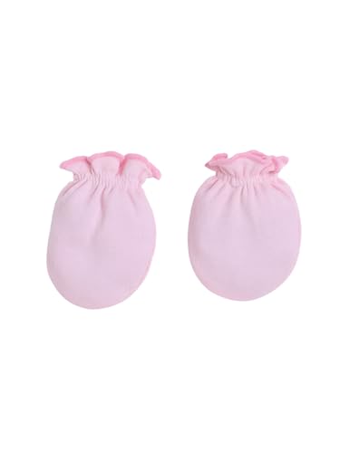 Image of Baby Eli Cotton Newborn Mittens (Picot Wrist) Set of 6 for Baby Boys & Girls 0-6 Months | Soft and Cozy Unisex Infant Gloves | Assorted Baby Hand Gloves | Adjustable Scratch Protection
