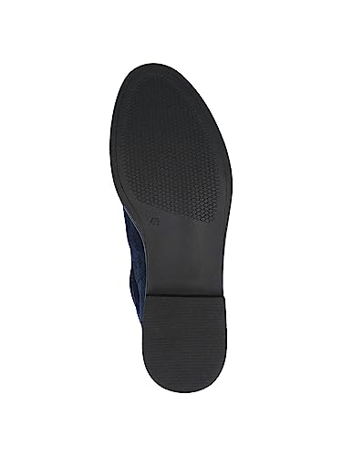 CAPRICE Damen Hohe Stiefel ohne Absatz Kniehoch Vegan, Blau (Ocean Stretch), 37.5 EU