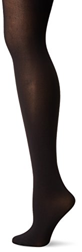 HUE Women's Flat-tering Fit Opaque Tights, black, 1