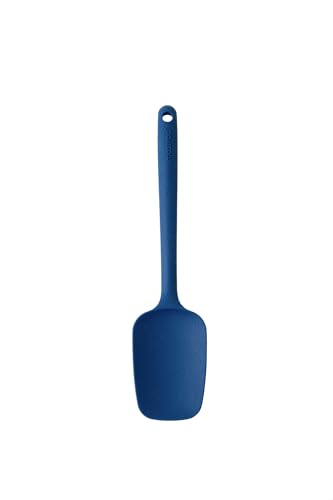 MASTRAD - F10413 - Spatule - Cuillère - Préparation Cuisson Mélanger - Unibloc - En Silicone - Ne Raye Pas Les Casseroles - Bleue, Bleu