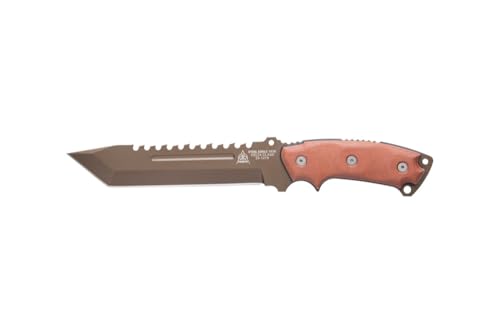 Tops Knives Steel Eagle D Delta Class Full Tang Fixed Blades- Midnight Bronze Blade Finish- Coyote Tan Kydex Sheath w/Rotating Spring Steel Clip