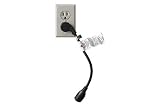 Kabel SF 1 ft 16/3 AWG Ultra niski profil NEMA 5-15P kąt prosty do NEMA 5-15R przewód zasilający, czarny
