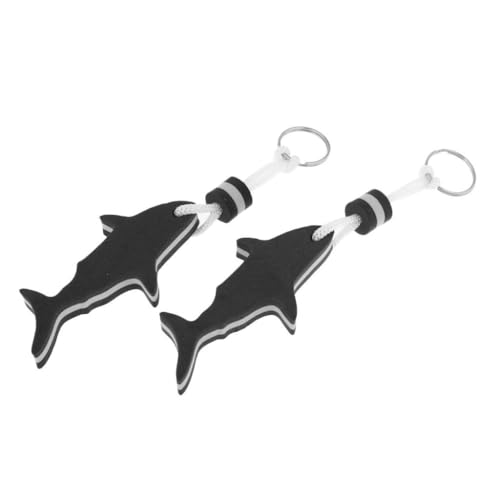 ALCXAZS Leichter und tragbarer Schlüsselanhänger für Segler und Yachtliebhaber – verhindert, dass Schlüssel ins Wasser fallen und verloren gehen – schwimmender Hai Schlüsselanhänger, Schwarz