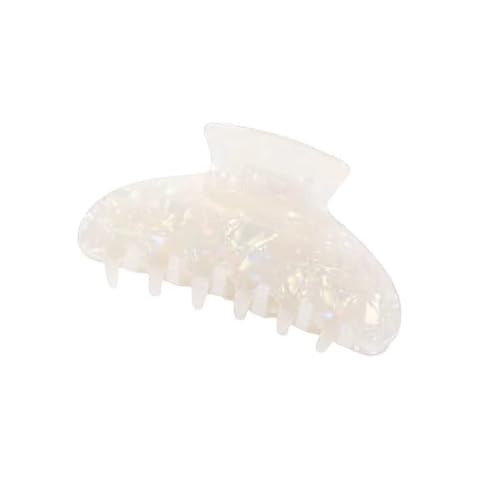 White Acrylic French Style Hair Claw Clip Cover
