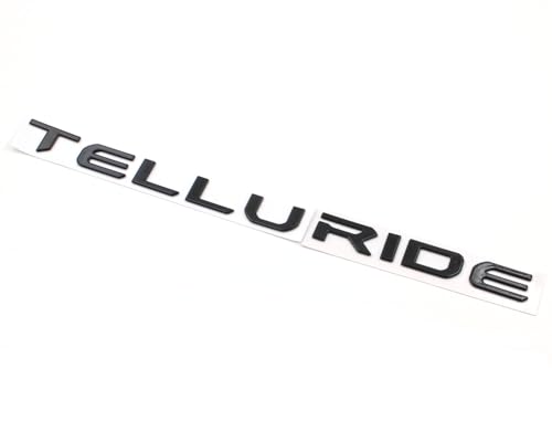 Image of Gloss Black Telluride Rear Tailgate Emblem Letter Fit 2022-2024 Telluride (Gloss Black)
