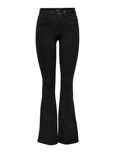 Only Women's Onlroyal High Sweet Flared 600 Noos Jeans, Preto, XS