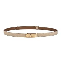 Light Khaki Belt With Gold Buckle
