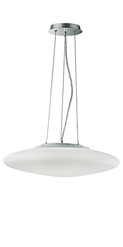 Ideal Lux 032016 Smarties SP3 D40 Bianco, Chrome, E27, 60 W