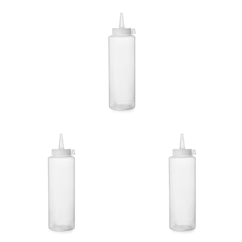 HENDI Dispensador de botella para salsas y condimentos, reutilizable, biberón dosificador exprimible, ketchup, mostaza, aceite de oliva, 0,35L, ø55x(H)205mm, transparente, PE, PP (Paquete de 3) HENDI Dispensador de botella para salsas y condimentos, reutilizable, biberón dosificador exprimible, ketchup, mostaza, aceite de oliva, 0,35L, ø55x(H)205mm, transparente, PE, PP (Paquete de 3)
