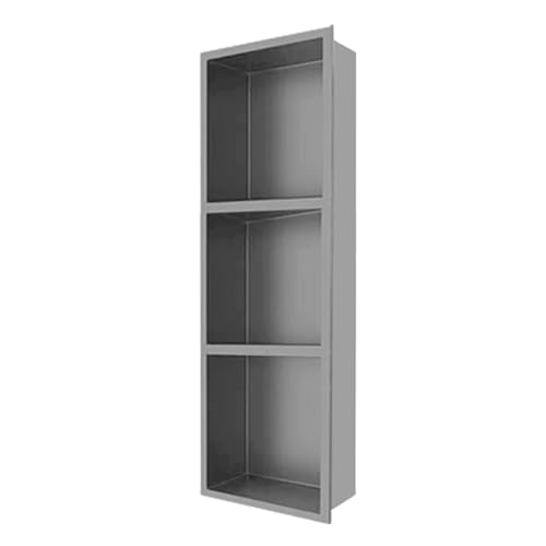 Niche de douche en acier inoxydable pour rangement encastré de salle de bain moderne