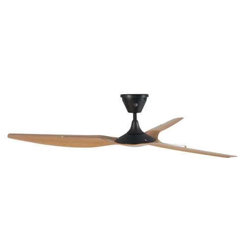 Image of Big Ass Fans Haiku Coastal 52 inch Smart Outdoor Ceiling Fan with Remote for Indoor & Covered Patio, Coastal-Rated, Corrosion-Resistant, Caramel /Black