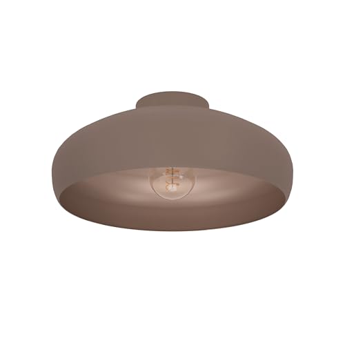 EGLO Deckenlampe Mogano, runde Deckenleuchte aus Stahl in Mokkafaben,...