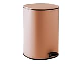 COSMIC Essentials Papelera de Baño y Cocina con Sistema de Pedal de Diseño Circular y 5L de Capacidad. Cubo de Basura Pequeño con Tapa para Aseo de Color Blossom Pink