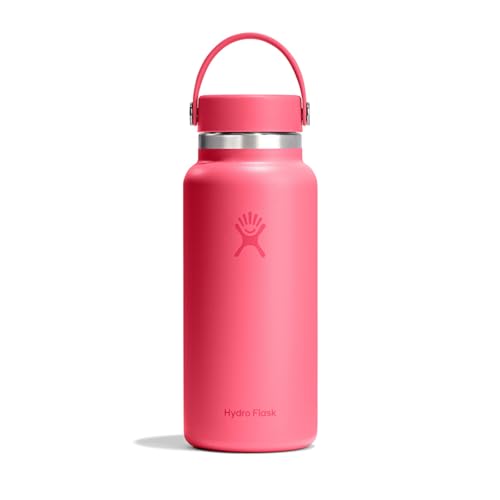 Image of Hydro Flask Water Bottle - Insulated Stainless Steel - Wide Mouth Flex Lid, Non Spill, Leakproof and Refillable in 32 Oz Popstar Pink