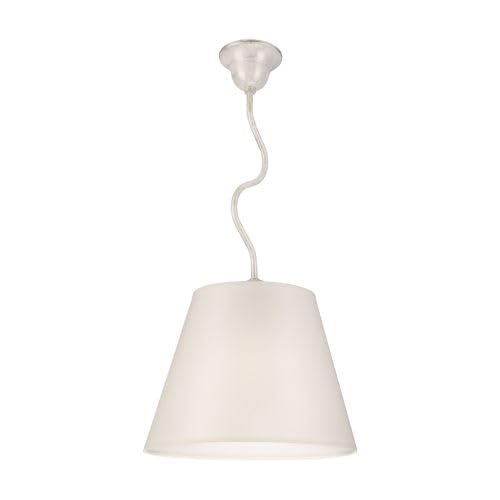 Licht-Erlebnisse Deckenleuchte Shabby Beige Stoffschirm Ø30cm H:57cm wohnliche Deckenlampe Esszimmer Wohnzimmer